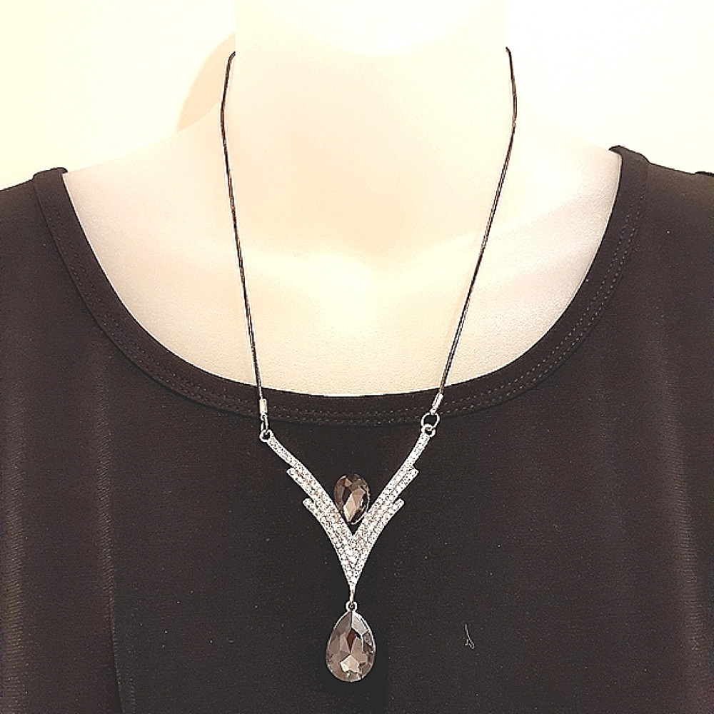 3 for $25- Vintage Crystal & Diamante Necklace